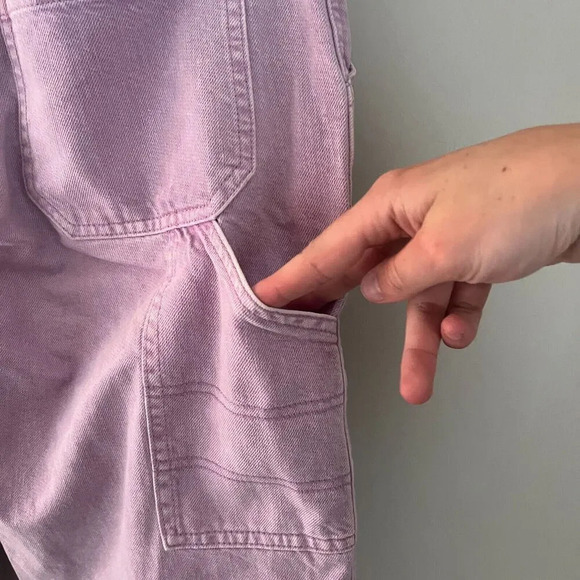 Pacsun Womens Purple Baggy Carpenter Jeans 26 Straight Leg Raw Hem Wide Leg - Picture 6 of 12